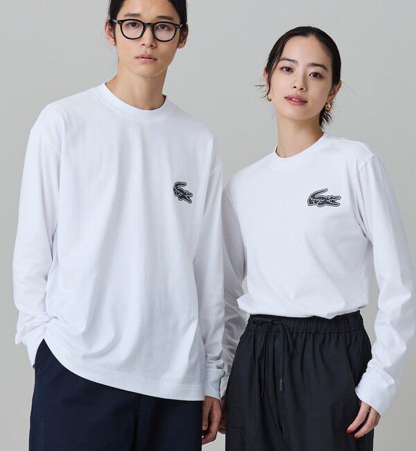 LACOSTE「【オンライン限定】LACOSTE オーバーサイズ バックプリント ロングスリーブTシャツ」|Tシャツ・カットソー|