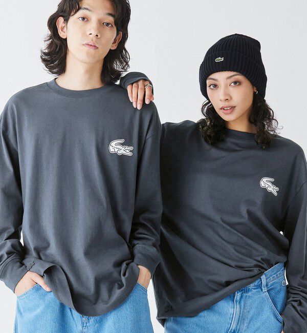 LACOSTE「【オンライン限定】LACOSTE オーバーサイズ バックプリント ロングスリーブTシャツ」|Tシャツ・カットソー|