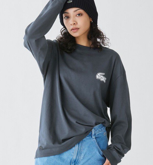 LACOSTE「【オンライン限定】LACOSTE オーバーサイズ バックプリント ロングスリーブTシャツ」|Tシャツ・カットソー|
