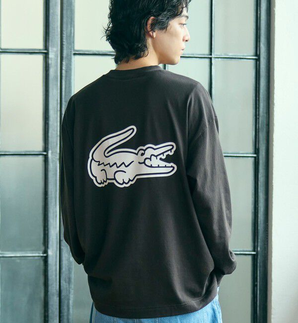LACOSTE「【オンライン限定】LACOSTE オーバーサイズ バックプリント ロングスリーブTシャツ」|Tシャツ・カットソー|ダークブラウン