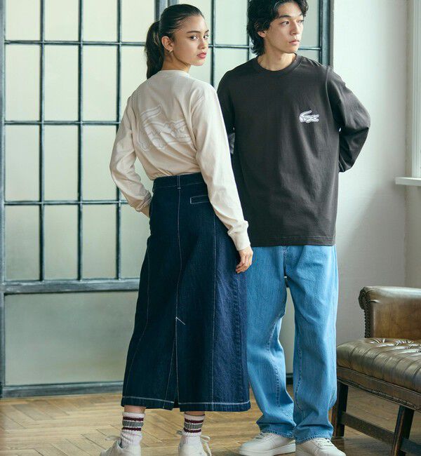 LACOSTE「【オンライン限定】LACOSTE オーバーサイズ バックプリント ロングスリーブTシャツ」|Tシャツ・カットソー|