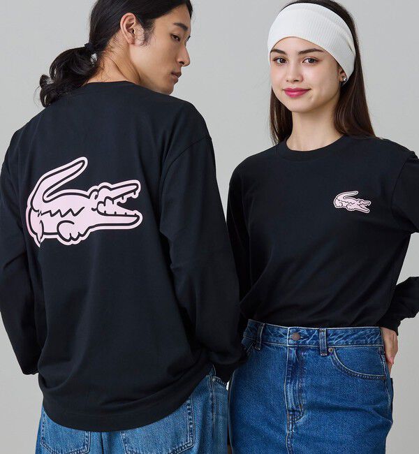 LACOSTE「【オンライン限定】LACOSTE オーバーサイズ バックプリント ロングスリーブTシャツ」|Tシャツ・カットソー|
