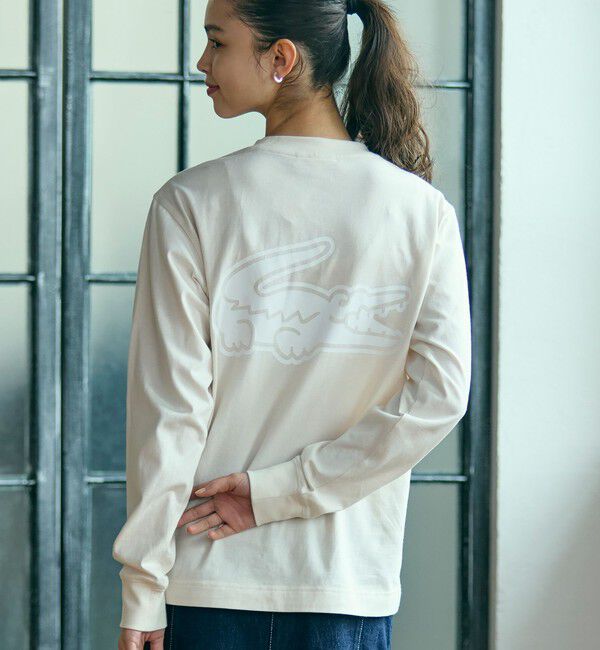 LACOSTE「【オンライン限定】LACOSTE オーバーサイズ バックプリント ロングスリーブTシャツ」|Tシャツ・カットソー|アイボリー
