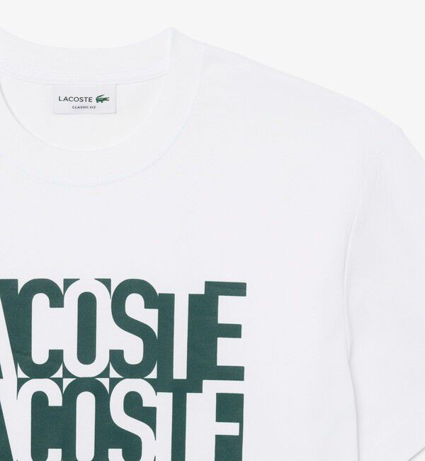 LACOSTE「リピートロゴプリントコットンTシャツ」|Tシャツ・カットソー|