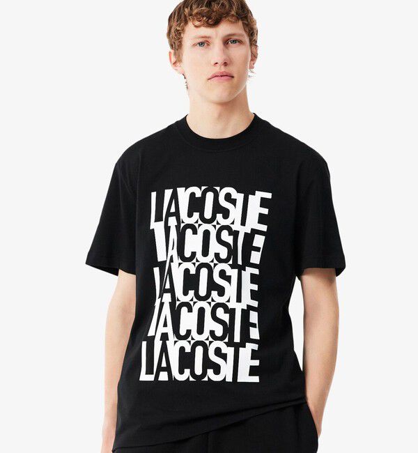 LACOSTE「リピートロゴプリントコットンTシャツ」|Tシャツ・カットソー|