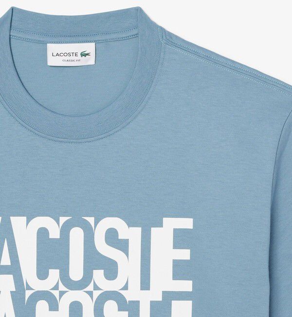 LACOSTE「リピートロゴプリントコットンTシャツ」|Tシャツ・カットソー|
