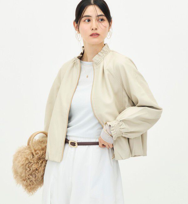 NOLLEY'S「【MARILYN MOON/マリリーンムーン】soft eco-leather blouson別注」|ブルゾン・スタジャン|