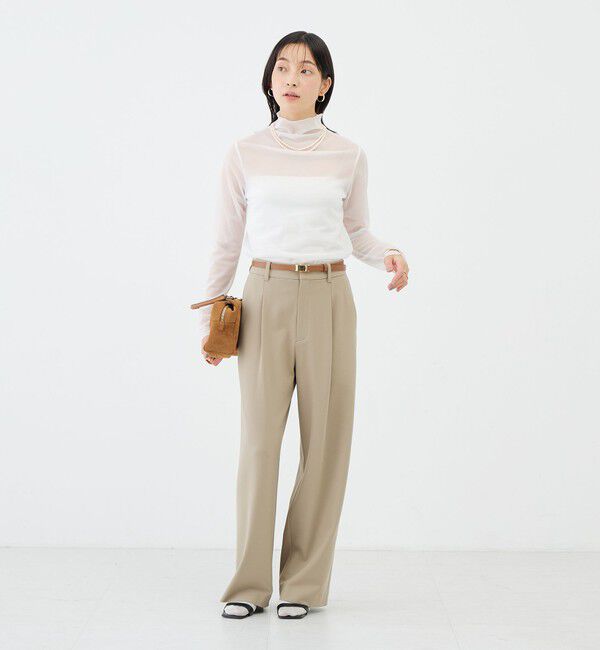 NOLLEY'S sophi「ウォッシャブルシアーオーガンジータートルネック」|Tシャツ・カットソー|