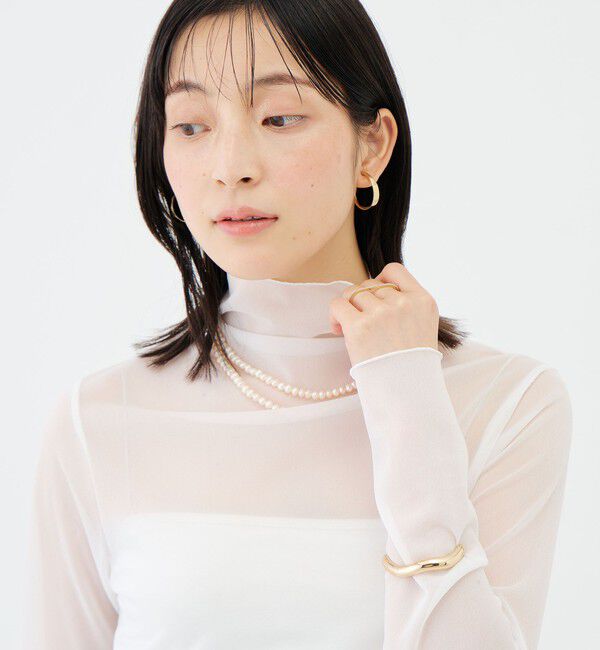 NOLLEY'S sophi「ウォッシャブルシアーオーガンジータートルネック」|Tシャツ・カットソー|