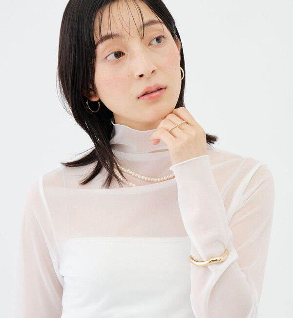 NOLLEY'S sophi「ウォッシャブルシアーオーガンジータートルネック」|Tシャツ・カットソー|