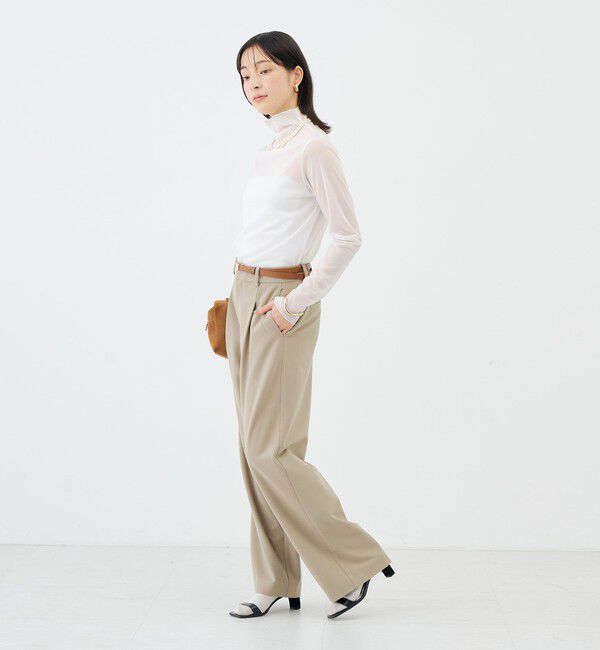 NOLLEY'S sophi「ウォッシャブルシアーオーガンジータートルネック」|Tシャツ・カットソー|