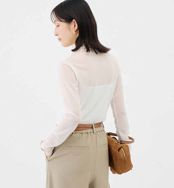 NOLLEY'S sophi「ウォッシャブルシアーオーガンジータートルネック」|Tシャツ・カットソー|