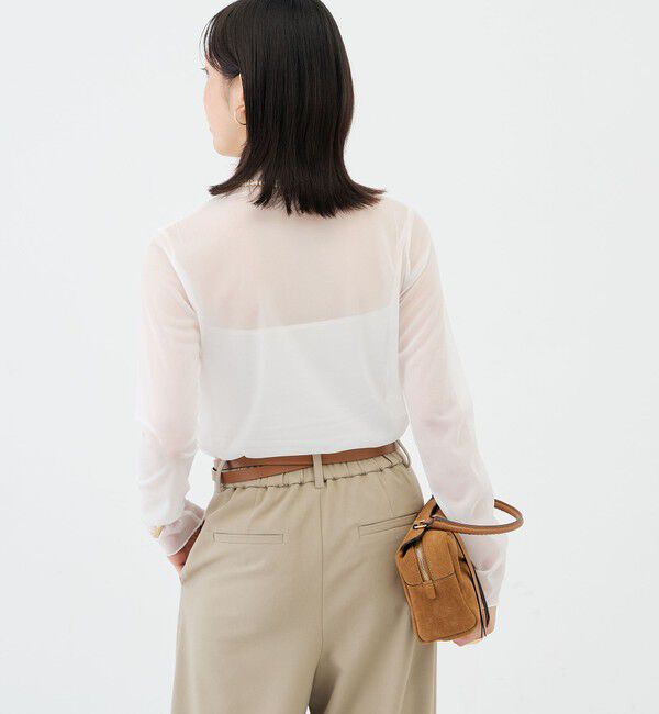NOLLEY'S sophi「ウォッシャブルシアーオーガンジータートルネック」|Tシャツ・カットソー|