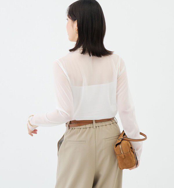 NOLLEY'S sophi「ウォッシャブルシアーオーガンジータートルネック」|Tシャツ・カットソー|