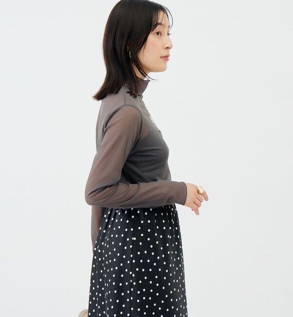 NOLLEY'S sophi「ウォッシャブルシアーオーガンジータートルネック」|Tシャツ・カットソー|