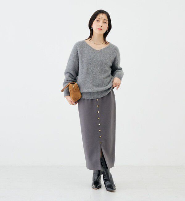 NOLLEY'S sophi「《セットアップ対応》《吸湿発熱》ウォッシャブルウーレット釦タイトスカート」|タイト|