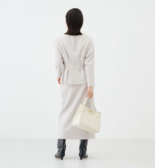 NOLLEY'S sophi「《セットアップ対応》《吸湿発熱》ウォッシャブルウーレット釦タイトスカート」|タイト|