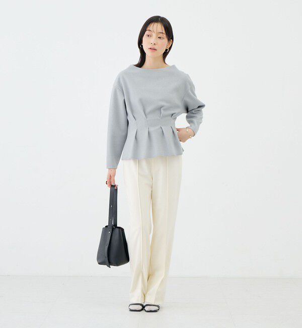 NOLLEY'S sophi「《セットアップ対応》《吸湿発熱》ウォッシャブルウーレットウエストタックプルオーバー」|Tシャツ・カットソー|