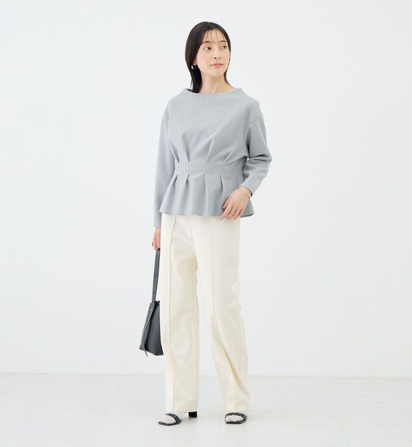 NOLLEY'S sophi「《セットアップ対応》《吸湿発熱》ウォッシャブルウーレットウエストタックプルオーバー」|Tシャツ・カットソー|