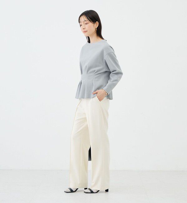 NOLLEY'S sophi「《セットアップ対応》《吸湿発熱》ウォッシャブルウーレットウエストタックプルオーバー」|Tシャツ・カットソー|