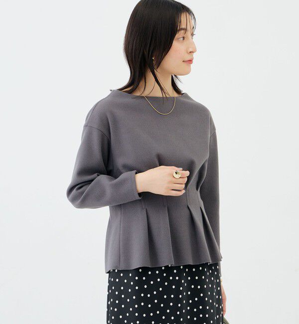 NOLLEY'S sophi「《セットアップ対応》《吸湿発熱》ウォッシャブルウーレットウエストタックプルオーバー」|Tシャツ・カットソー|
