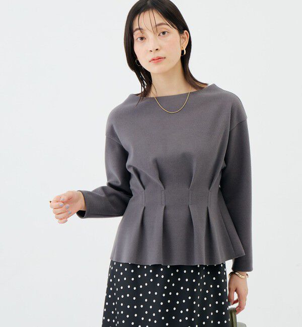 NOLLEY'S sophi「《セットアップ対応》《吸湿発熱》ウォッシャブルウーレットウエストタックプルオーバー」|Tシャツ・カットソー|