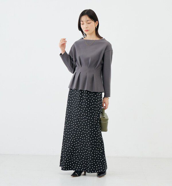 NOLLEY'S sophi「《セットアップ対応》《吸湿発熱》ウォッシャブルウーレットウエストタックプルオーバー」|Tシャツ・カットソー|