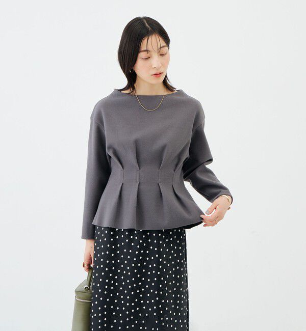 NOLLEY'S sophi「《セットアップ対応》《吸湿発熱》ウォッシャブルウーレットウエストタックプルオーバー」|Tシャツ・カットソー|