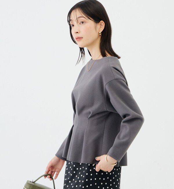 NOLLEY'S sophi「《セットアップ対応》《吸湿発熱》ウォッシャブルウーレットウエストタックプルオーバー」|Tシャツ・カットソー|