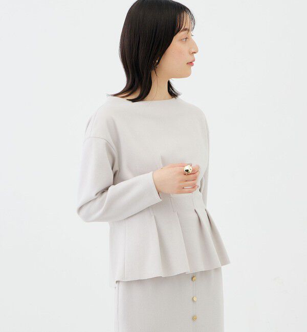 NOLLEY'S sophi「《セットアップ対応》《吸湿発熱》ウォッシャブルウーレットウエストタックプルオーバー」|Tシャツ・カットソー|