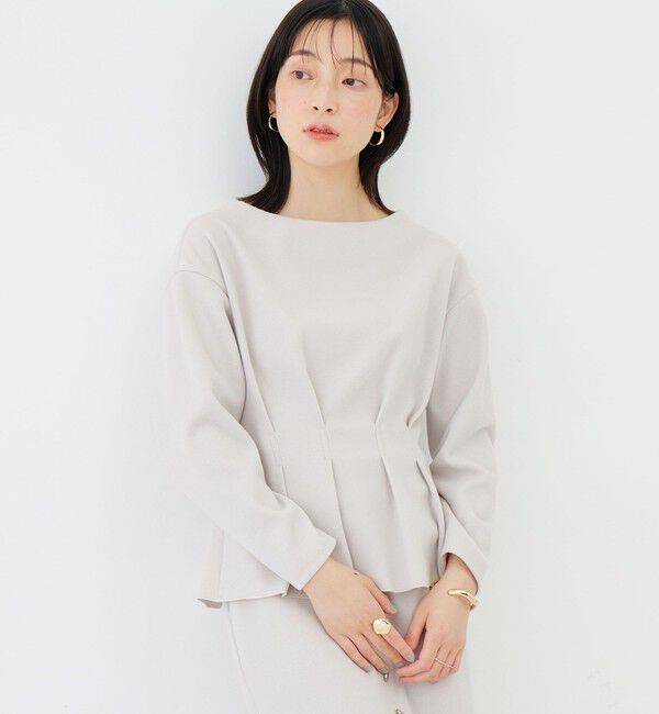 NOLLEY'S sophi「《セットアップ対応》《吸湿発熱》ウォッシャブルウーレットウエストタックプルオーバー」|Tシャツ・カットソー|