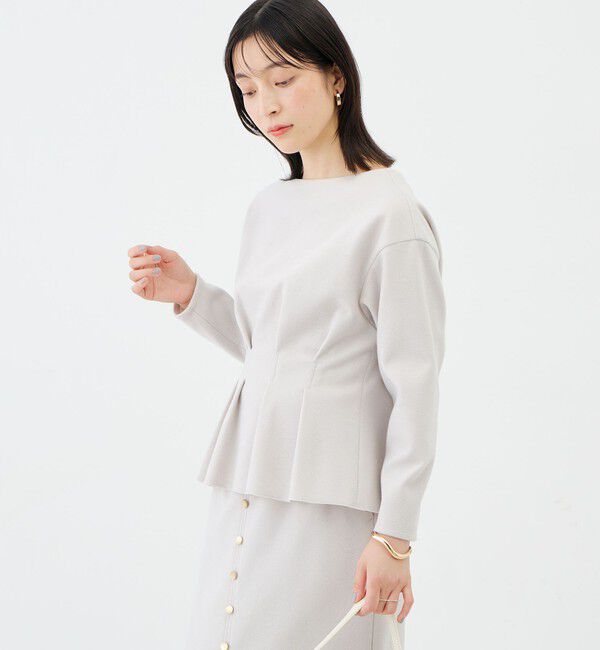 NOLLEY'S sophi「《セットアップ対応》《吸湿発熱》ウォッシャブルウーレットウエストタックプルオーバー」|Tシャツ・カットソー|