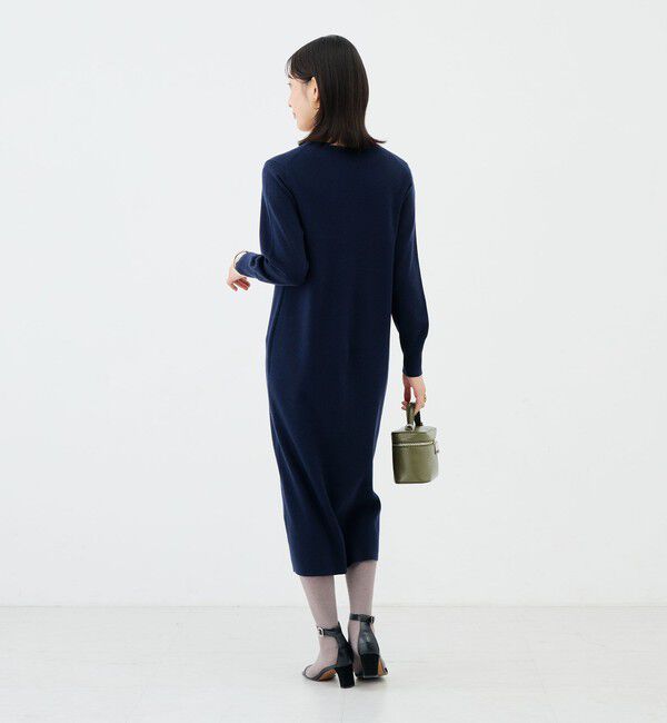 NOLLEY'S sophi「【WEB限定】《手洗い可能》片衿パール総針コクーンワンピース」|ワンピース|