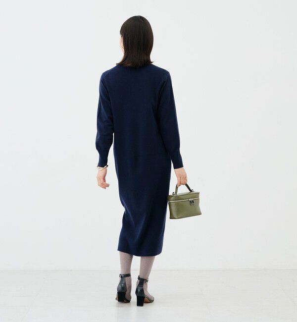 NOLLEY'S sophi「【WEB限定】《手洗い可能》片衿パール総針コクーンワンピース」|ワンピース|