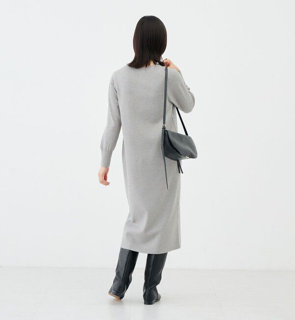 NOLLEY'S sophi「【WEB限定】《手洗い可能》片衿パール総針コクーンワンピース」|ワンピース|