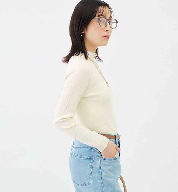 NOLLEY'S sophi「《手洗い可能》ワイドリブハイネックプルオーバー」|ニット・セーター|