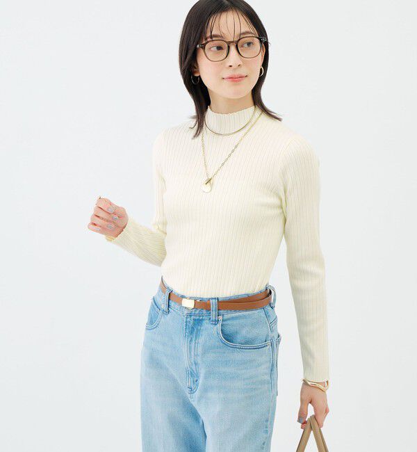 NOLLEY'S sophi「《手洗い可能》ワイドリブハイネックプルオーバー」|ニット・セーター|