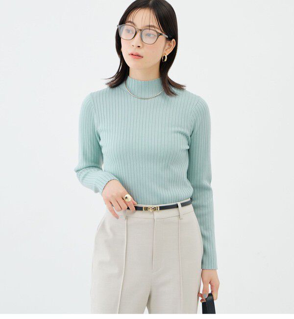 NOLLEY'S sophi「《手洗い可能》ワイドリブハイネックプルオーバー」|ニット・セーター|