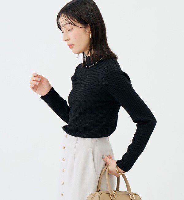 NOLLEY'S sophi「《手洗い可能》ワイドリブハイネックプルオーバー」|ニット・セーター|