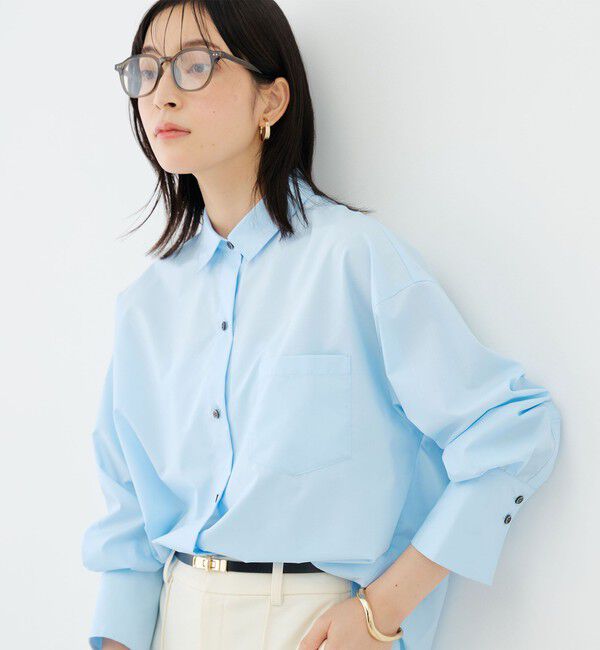 NOLLEY'S sophi「ウォッシャブルTCブロードオーバーシャツ」|シャツ・ブラウス|