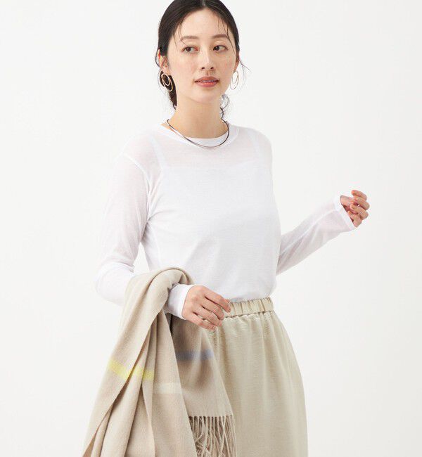 NOLLEY'S「MY STANDARDシアーロンT」|Tシャツ・カットソー|ホワイト