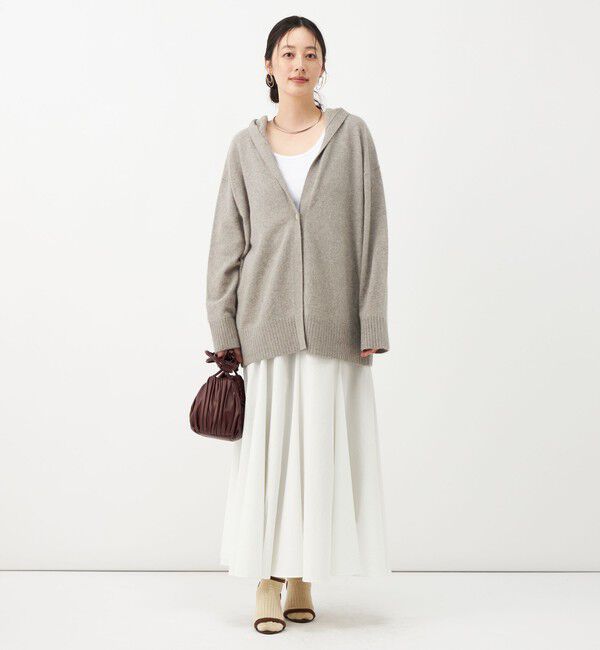 NOLLEY'S「《UVカット、速乾性、接触冷感》ウォッシャブルヴィンテージタフタマチ入りマキシスカート」|フレア|
