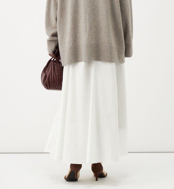 NOLLEY'S「《UVカット、速乾性、接触冷感》ウォッシャブルヴィンテージタフタマチ入りマキシスカート」|フレア|