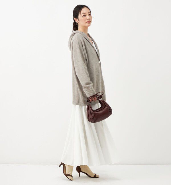 NOLLEY'S「《UVカット、速乾性、接触冷感》ウォッシャブルヴィンテージタフタマチ入りマキシスカート」|フレア|