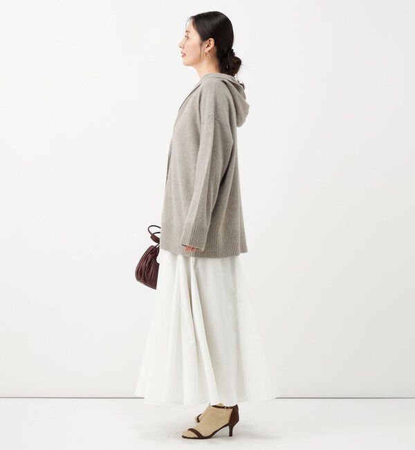 NOLLEY'S「《UVカット、速乾性、接触冷感》ウォッシャブルヴィンテージタフタマチ入りマキシスカート」|フレア|