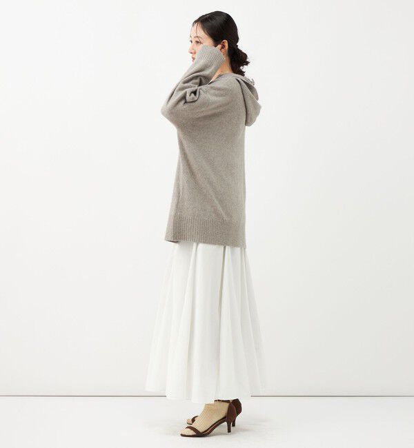 NOLLEY'S「《UVカット、速乾性、接触冷感》ウォッシャブルヴィンテージタフタマチ入りマキシスカート」|フレア|