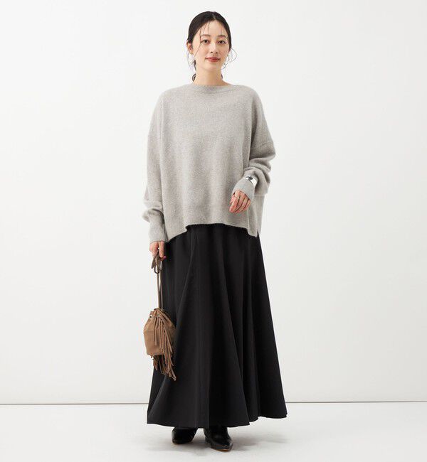 NOLLEY'S「《UVカット、速乾性、接触冷感》ウォッシャブルヴィンテージタフタマチ入りマキシスカート」|フレア|