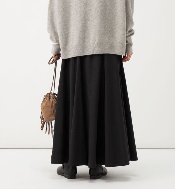 NOLLEY'S「《UVカット、速乾性、接触冷感》ウォッシャブルヴィンテージタフタマチ入りマキシスカート」|フレア|