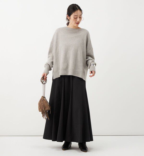NOLLEY'S「《UVカット、速乾性、接触冷感》ウォッシャブルヴィンテージタフタマチ入りマキシスカート」|フレア|