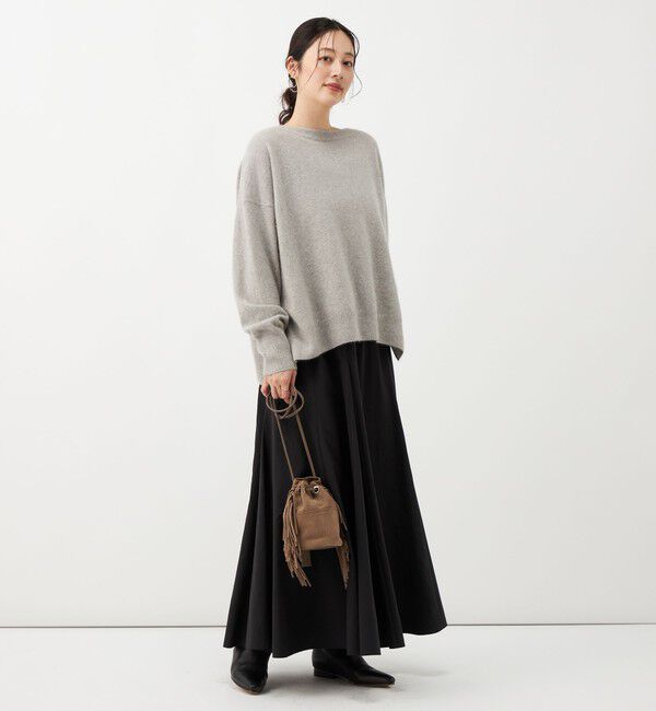 NOLLEY'S「《UVカット、速乾性、接触冷感》ウォッシャブルヴィンテージタフタマチ入りマキシスカート」|フレア|